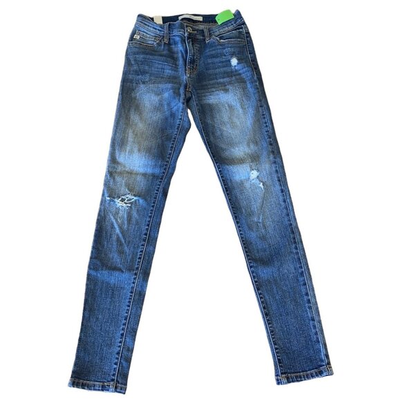 Kancan Jeans 24 Youth Women Distressed Blue - Picture 1 of 5